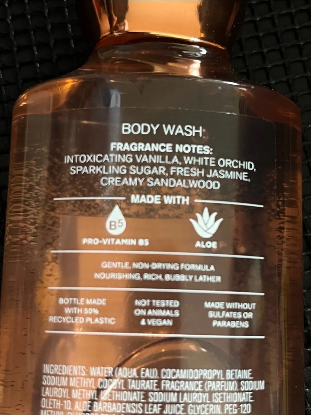 Bath & Body Works Warm Vanilla Sugar Body Wash - Copper & Gold